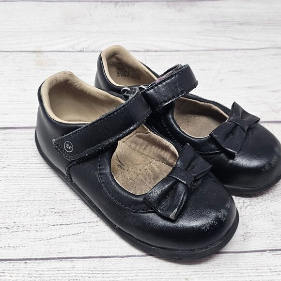 Stride Rite Classic Toddler Girls Mary‎ Jane Shoes in Black - Size 7.5C - Picture 1 of 7
